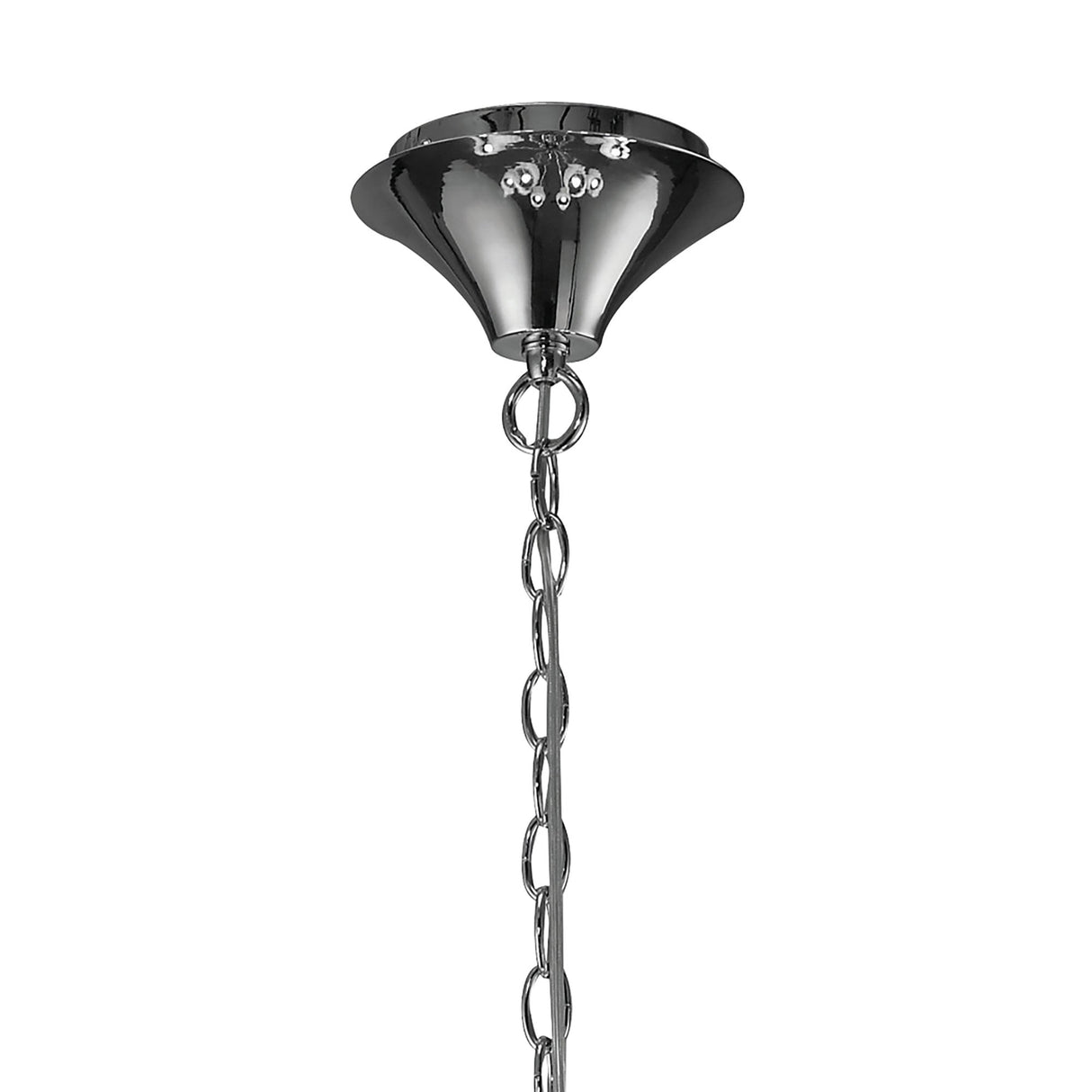 Elegant Two-Tier Pendant Light with Cream Shades and Crystal Accents in Polished Chrome