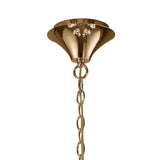Tiffany Grand 2-Tier 24-Light French Gold Pendant with Bronze Shades & Crystal Elegance