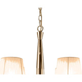 Tiffany Grand 2-Tier 24-Light French Gold Pendant with Bronze Shades & Crystal Elegance