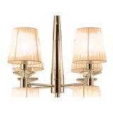 Tiffany Grand 2-Tier 24-Light French Gold Pendant with Bronze Shades & Crystal Elegance