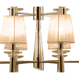 Tiffany Grand 2-Tier 24-Light French Gold Pendant with Bronze Shades & Crystal Elegance