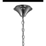 Tiffany Pendant Chandelier: Elegant Polished Chrome with Bronze Hues and Crystal Accents
