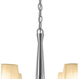 Tiffany Pendant Chandelier: Elegant Polished Chrome with Bronze Hues and Crystal Accents