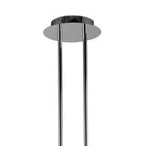 Tiffany Elegance 6+6 Light Oval Pendant in Polished Chrome with White Shade and Clear K9 Crystal
