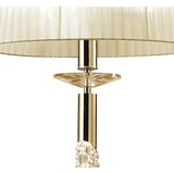 Exquisite French Gold & Cream Crystal Pendant Light by Tiffany Collection