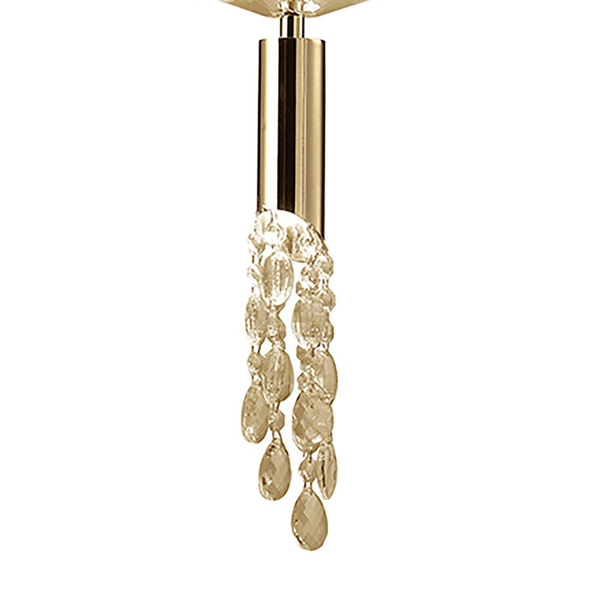 Exquisite French Gold & Cream Crystal Pendant Light by Tiffany Collection