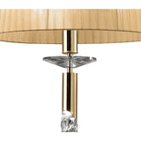 Tiffany 3+1 Light Pendant with French Gold and Soft Bronze Crystal Elegance