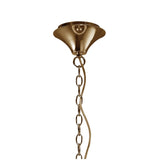 Tiffany Pendant Chandelier, French Gold with Cream Shade & Clear Crystal Elegance