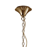 Tiffany Cascade Crystal Pendant Light in French Gold with Soft Bronze Shade