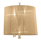 Tiffany Cascade Crystal Pendant Light in French Gold with Soft Bronze Shade