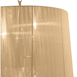 Tiffany Cascade Crystal Pendant Light in French Gold with Soft Bronze Shade