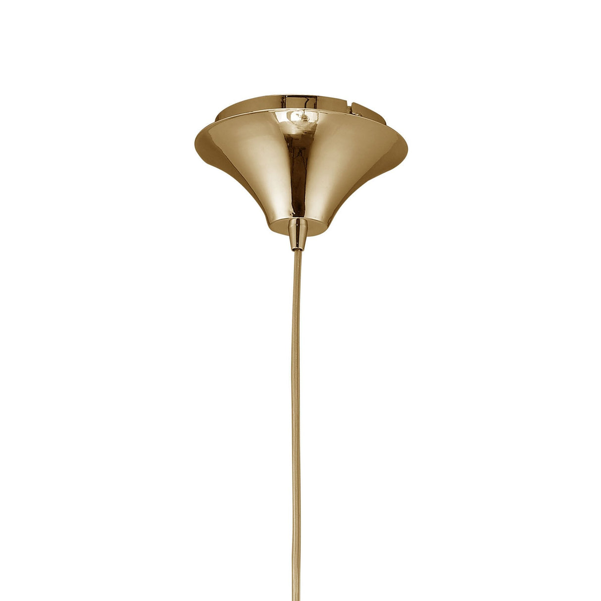 Tiffany French Gold Pendant with Cream Shade & Clear Crystal Elegance