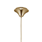 Tiffany 1+1 Light Pendant in French Gold with White Shade & Clear Crystal Accents