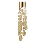 Tiffany 1+1 Light Pendant in French Gold with White Shade & Clear Crystal Accents