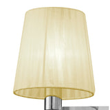 Sophisticated Switched Wall Lamp with Crystal Accents and Cream Shades in Polished Chrome