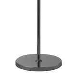 Elegant Tiffany Crystal Floor Lamp: Polished Chrome with Soft Bronze Shade and Clear Accents