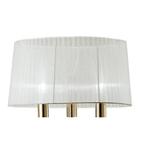 Elegant Tiffany Floor Lamp with French Gold Finish and Clear Crystal Accents