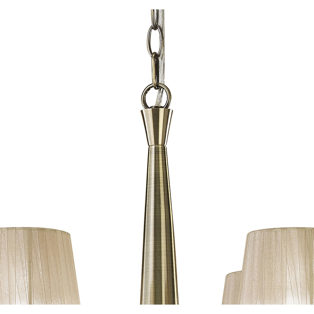 Tiffany Dual-Tier 24-Light Chandelier in Antique Brass with Soft Bronze Shades & Clear Crystal