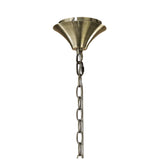 Elegant Tiffany 2-Tier Chandelier with Cream Shades & Crystal Accents in Antique Brass