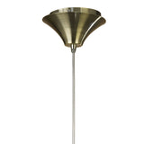 Tiffany Dual Light Pendant in Antique Brass with Soft Bronze Shade & Clear Crystal Accents