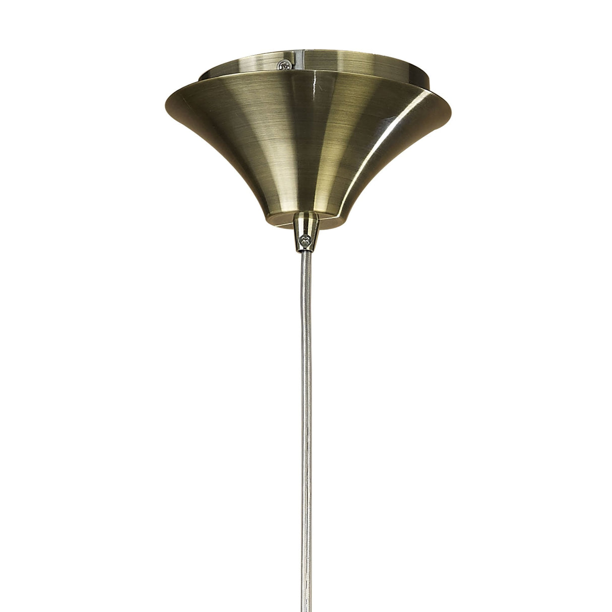 Tiffany Pendant 1+1 Light E27+G9, Antique Brass with Cream Shade & Clear Crystal Elegance