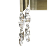 Elegant Antique Brass Tiffany Wall Lamp with Crystal Accents