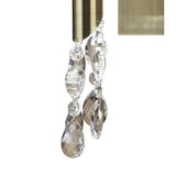 Tiffany Antique Brass Wall Sconce with Cream Shade & Clear Crystal Detailing