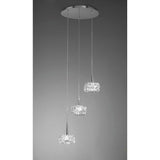 O2 Pendant Trio Light Fixture in Polished Chrome
