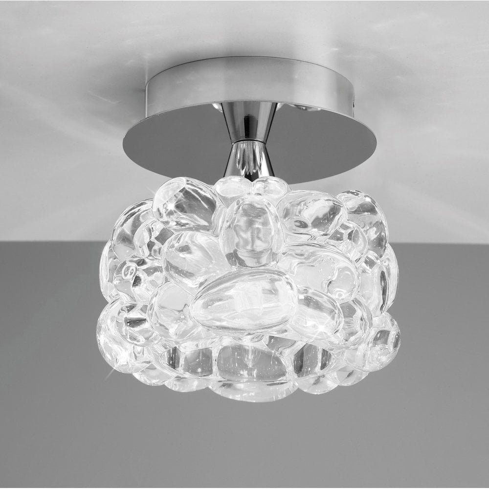O2 Ceiling Light with Polished Chrome Finish by Jose Ignacio Ballester Martinez