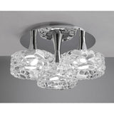 O2 Ceiling Light Trio in Polished Chrome - Large E27 Design