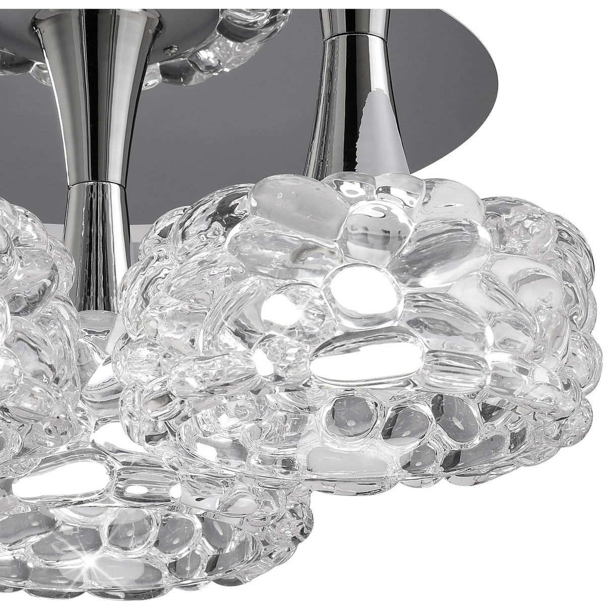 O2 Ceiling Light Trio in Polished Chrome - Large E27 Design