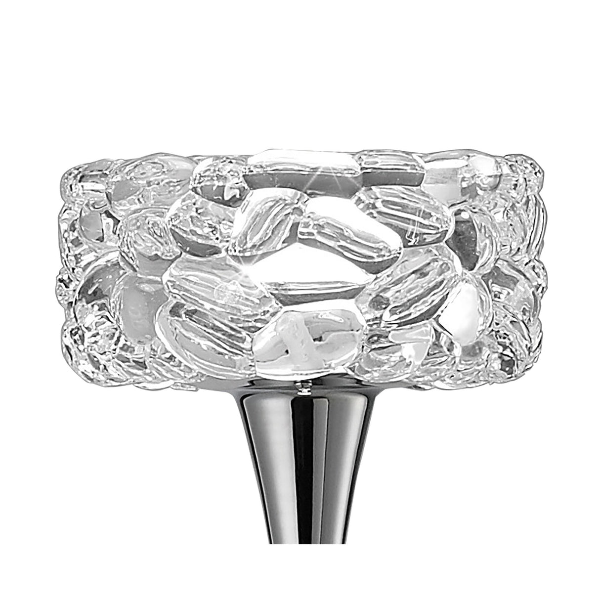 Luminous O2 Floor Lamp in Polished Chrome with Clear Glass Shade