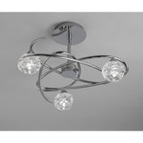 Maremagnum Elegance: Polished Chrome 3-Light Ceiling Fixture