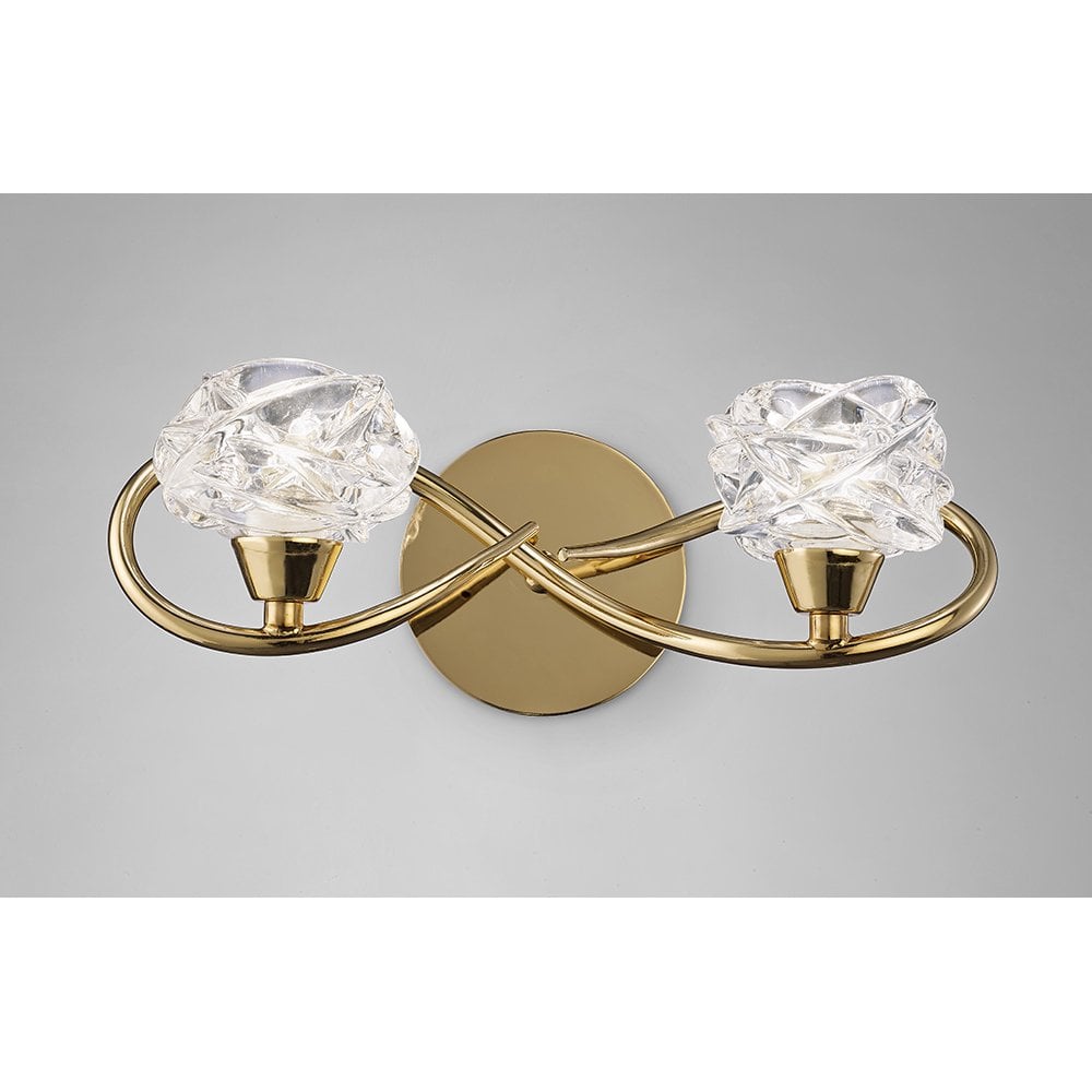 Maremagnum Wall Lamp with Dual G9 Lights in Elegant French Gold Finish