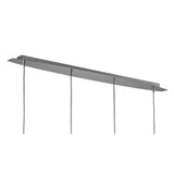 Artic Crystal Cascade Pendant Light, Polished Chrome