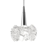 Artic Crystal Cascade Pendant Light, Polished Chrome