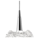 Artic Crystal Cascade Pendant Light, Polished Chrome