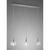 Santiago Sebillano's Artic Pendant Trio Light, Polished Chrome Elegance
