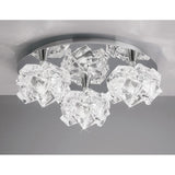 Santiago Sebastiano's Arctic Glow: Triple-Light Ceiling Fixture in Polished Chrome