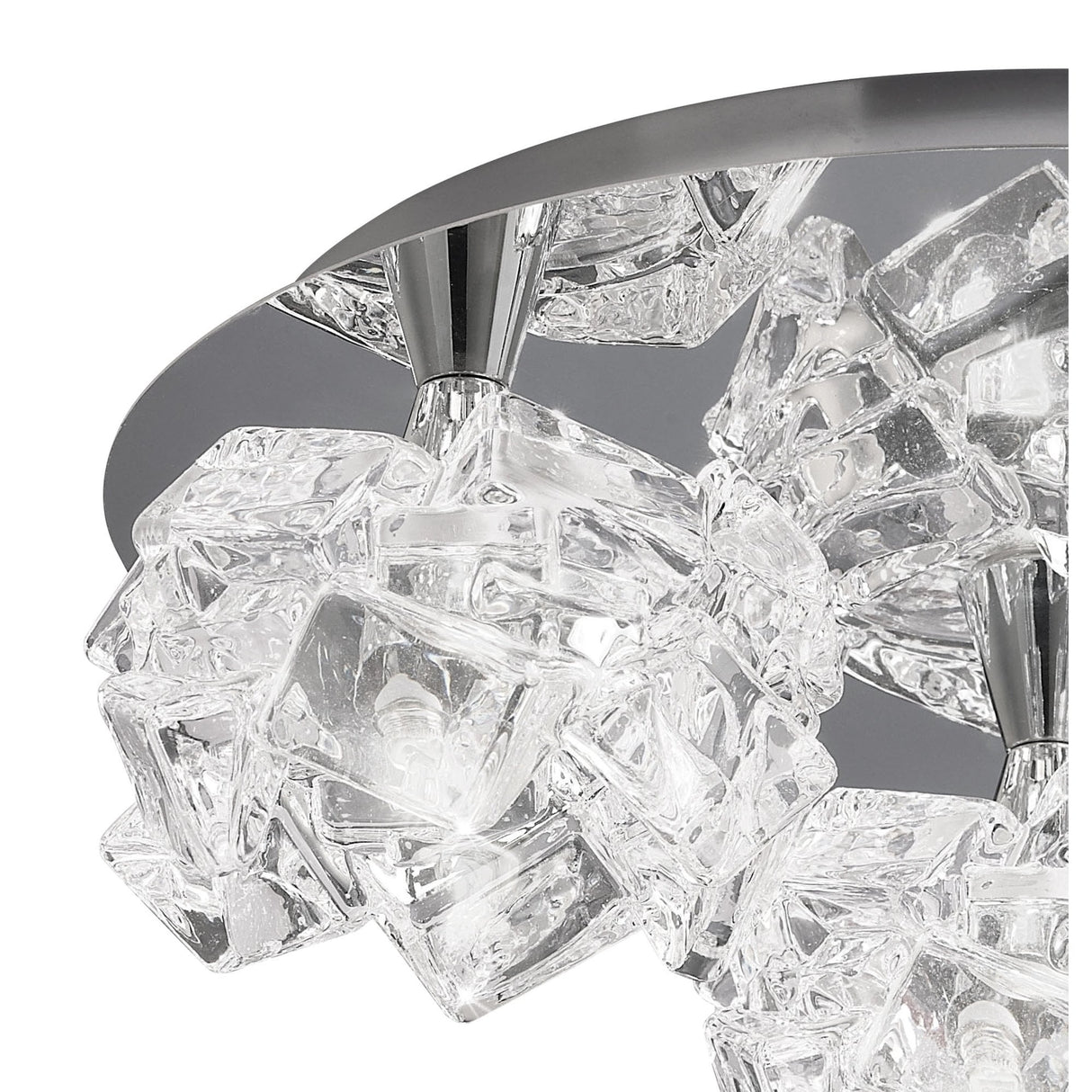 Santiago Sebastiano's Arctic Glow: Triple-Light Ceiling Fixture in Polished Chrome