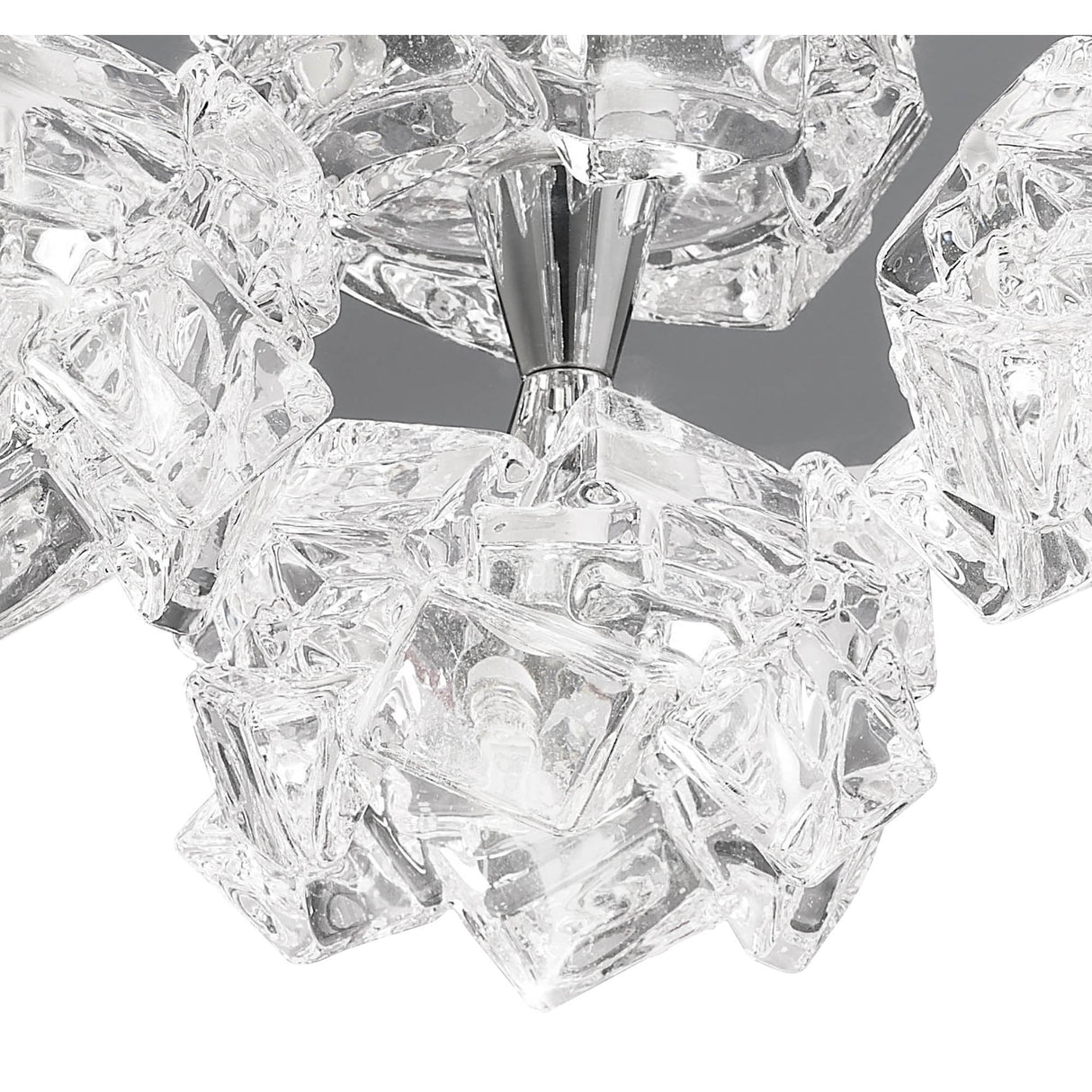 Santiago Sebastiano's Arctic Glow: Triple-Light Ceiling Fixture in Polished Chrome