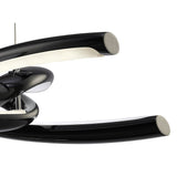 Knot Pendant 36W LED, 3000K Warm Light, Artistic Gloss Black with White Acrylic Accents and Chrome Finish, 3-Year Warranty