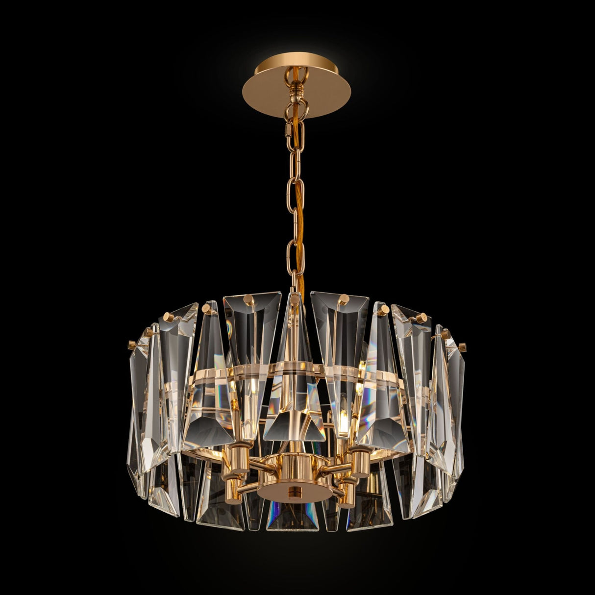 Contemporary Gold Spire Pendant Light