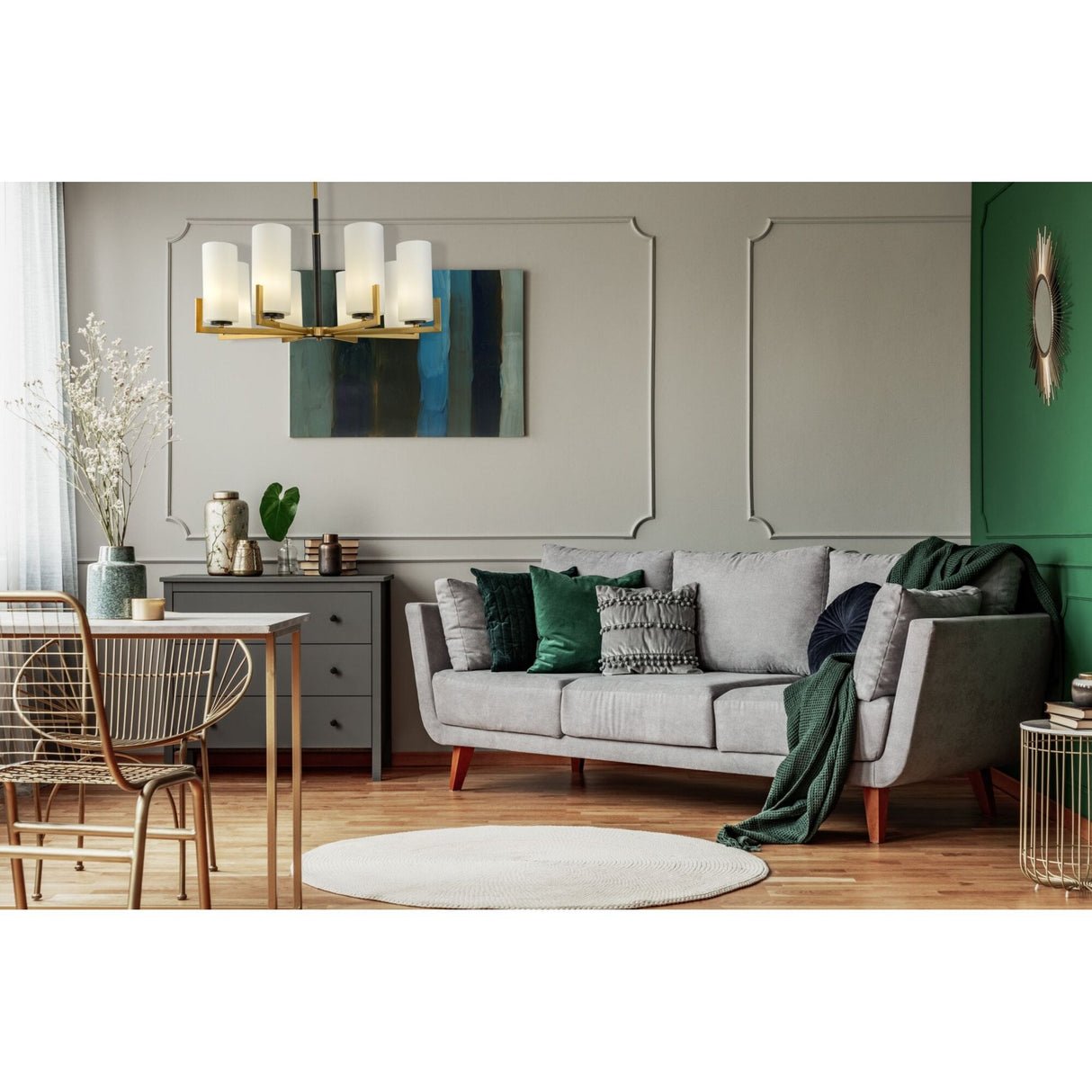 Contemporary Fortano Brass Pendant Light