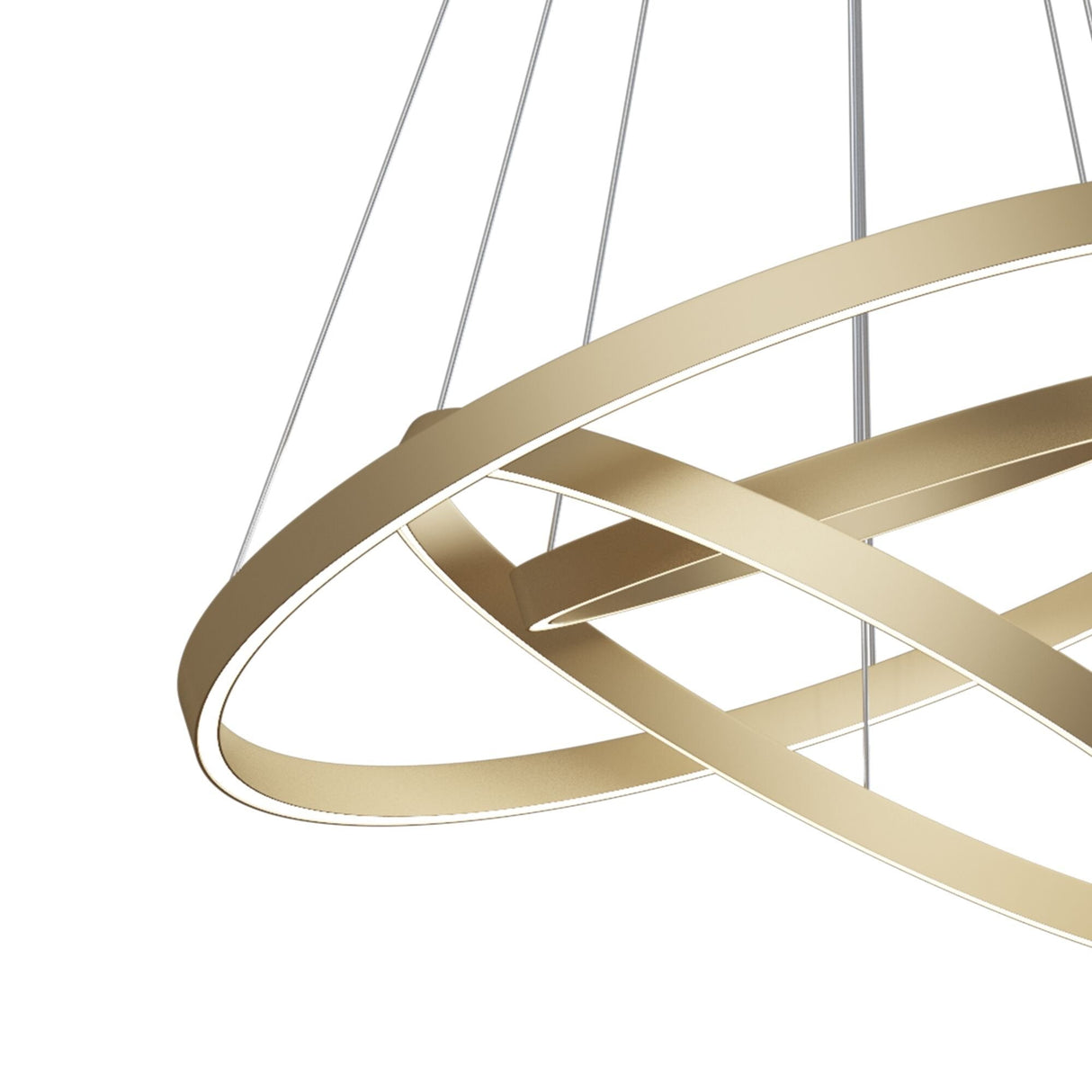 Contemporary Brass Halo LED Pendant Light