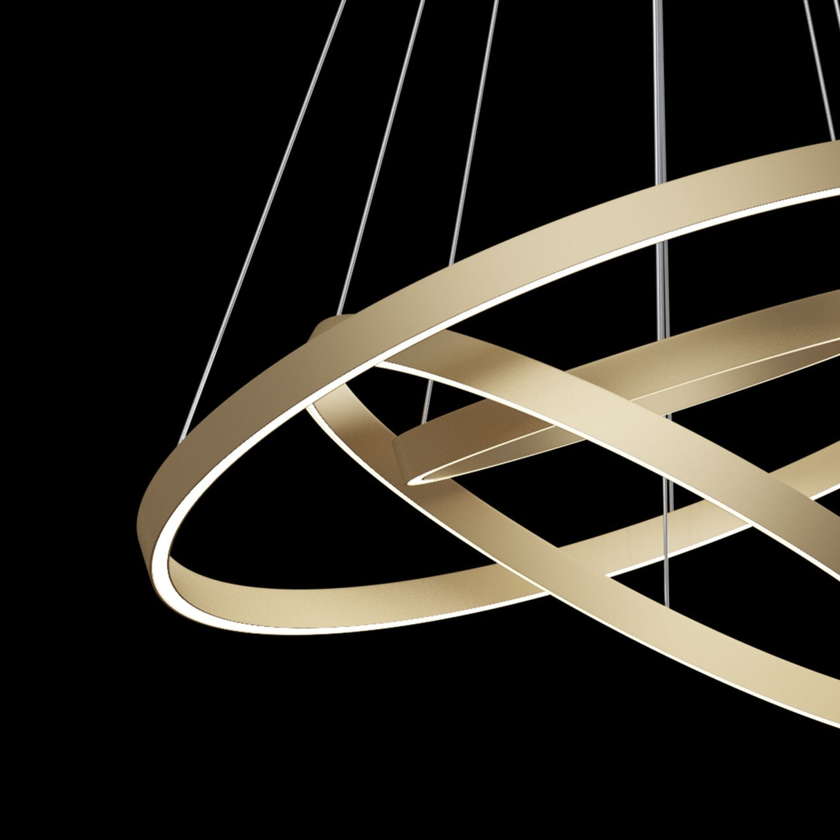 Contemporary Brass Halo LED Pendant Light