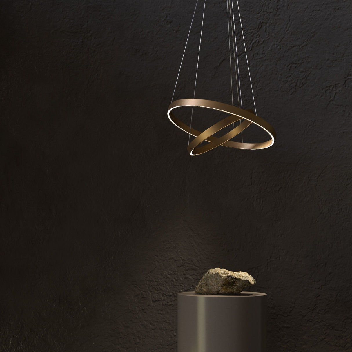 Elegant Brass LED Pendant Light - Rim Series