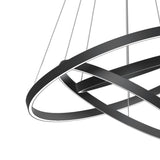 Sleek Black Rim LED Pendant Light