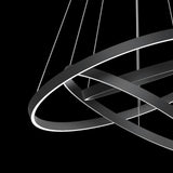 Sleek Black Rim LED Pendant Light