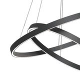 Sleek Black Rim Pendant Light